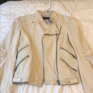 Cream leather jacket